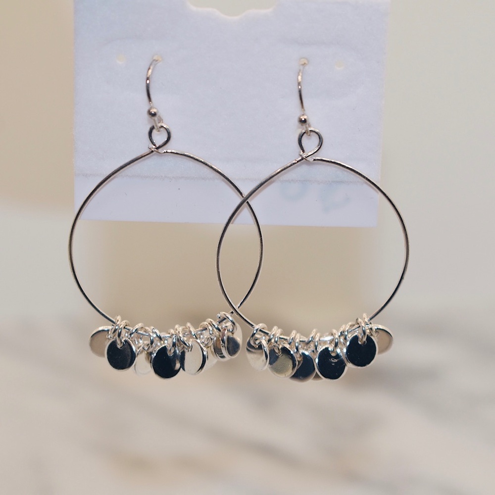 Silver hoop earrings